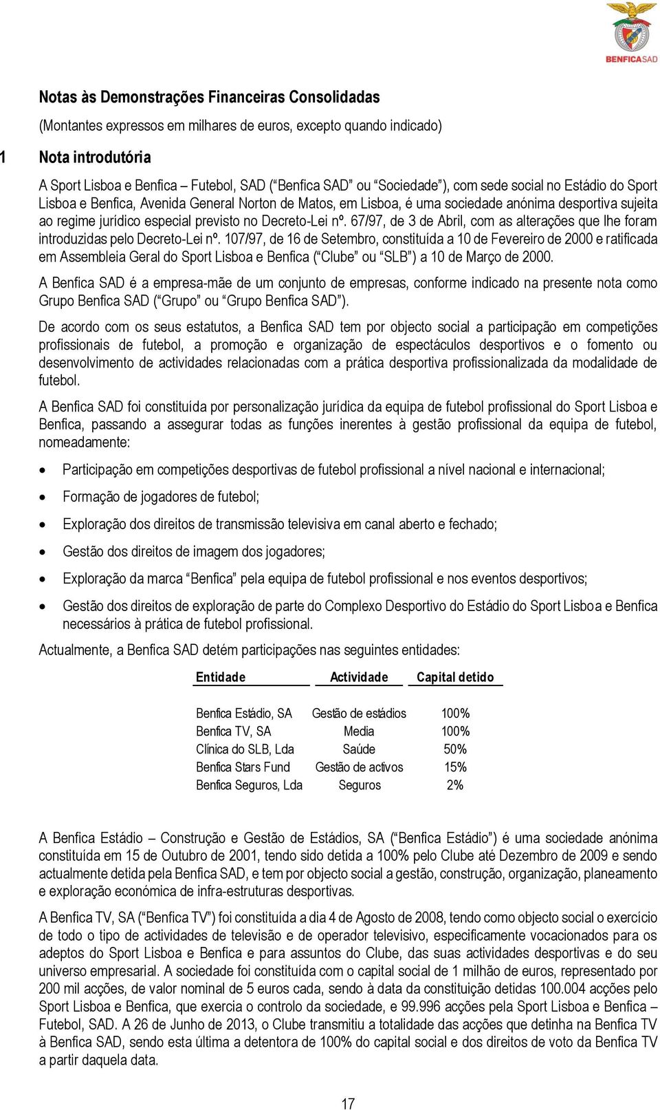 Decreto-Lei nº. 67/97, de 3 de Abril, com as alterações que lhe foram introduzidas pelo Decreto-Lei nº.