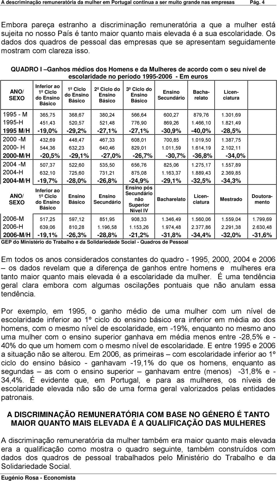 Os dados dos quadros de pessoal das empresas que se apresentam seguidamente mostram com clareza isso.