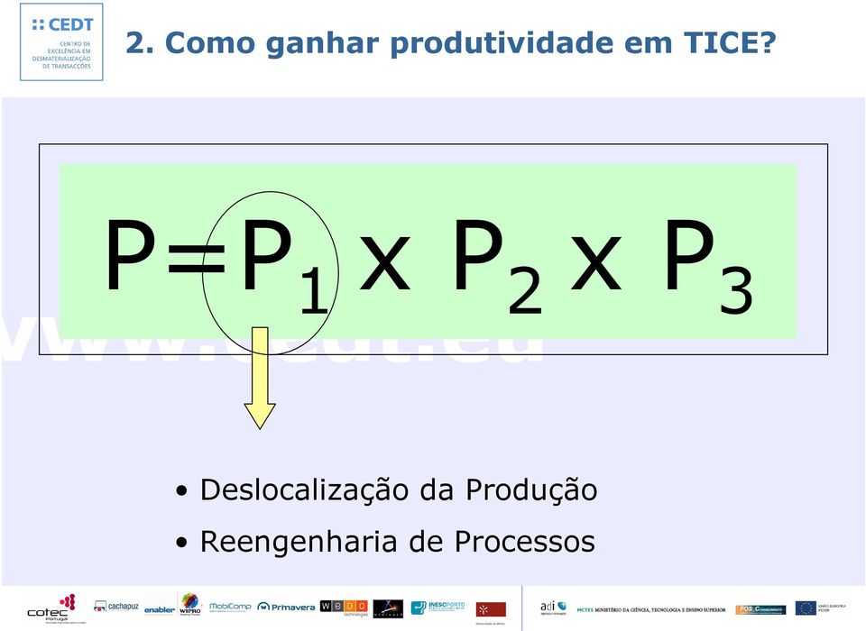 P=P 1 x P 2 x P 3