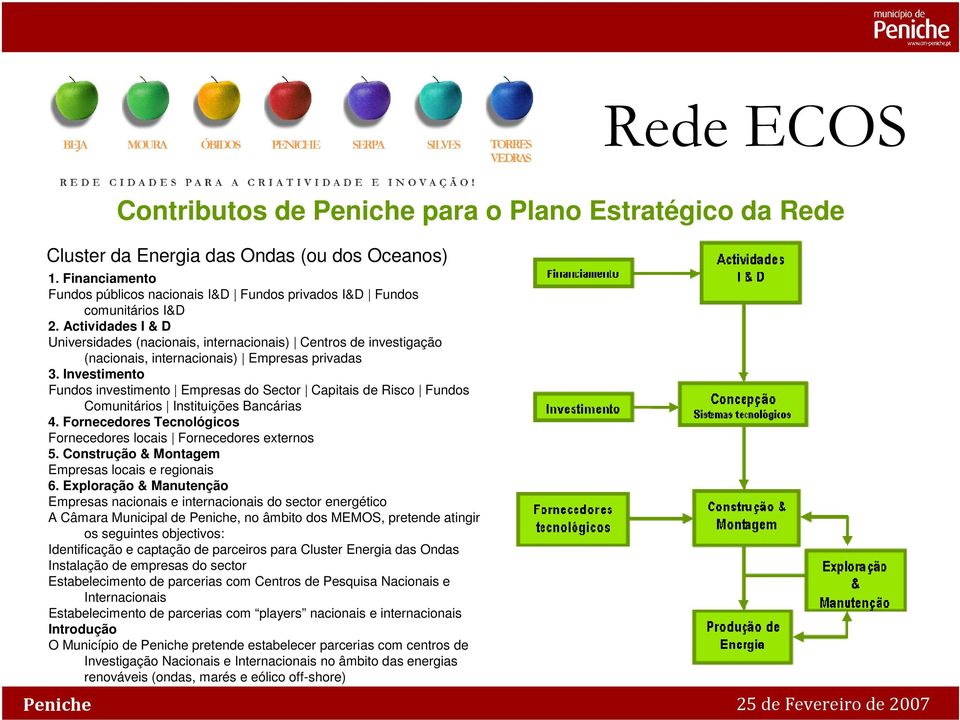 Investimento Fundos investimento Empresas do Sector Capitais de Risco Fundos Comunitários Instituições Bancárias 4. Fornecedores Tecnológicos Fornecedores locais Fornecedores externos 5.