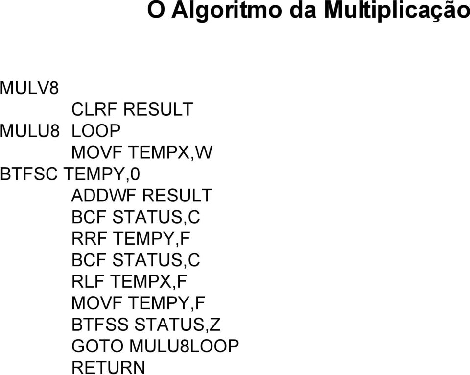 RESULT BCF STATUS,C RRF TEMPY,F BCF STATUS,C RLF