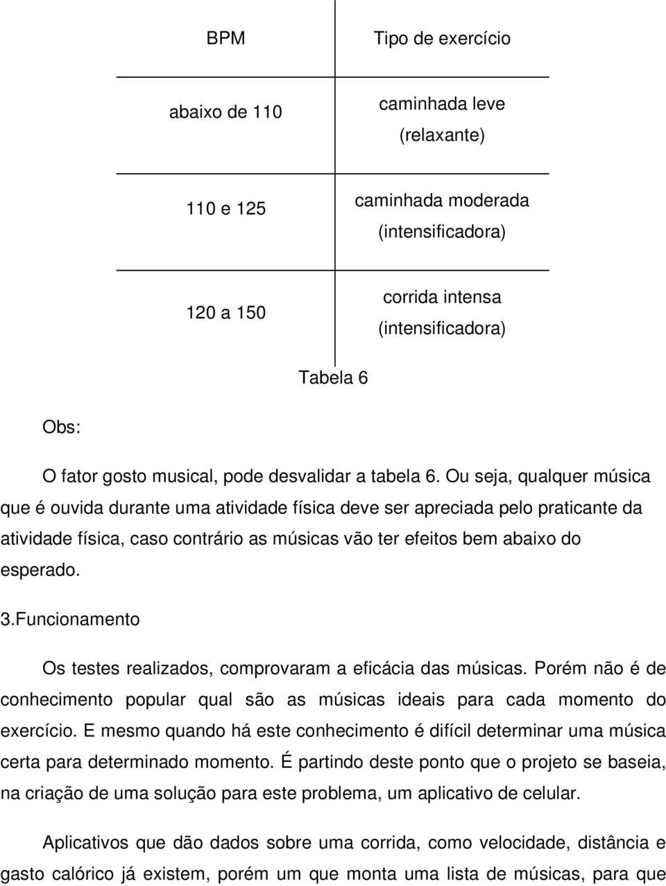 Ou seja, qualquer música que é ouvida durante uma atividade física deve ser apreciada pelo praticante da atividade física, caso contrário as músicas vão ter efeitos bem abaixo do esperado. 3.