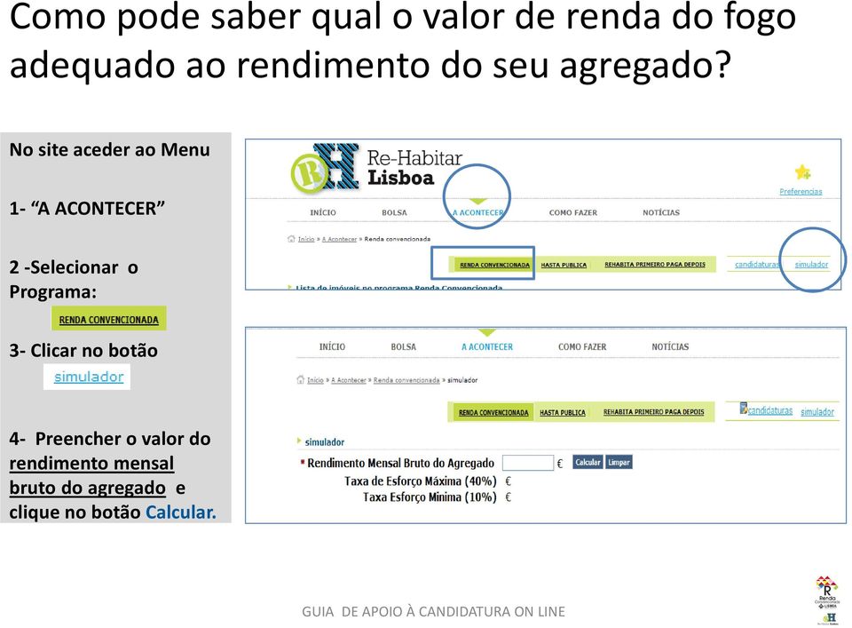 No site aceder ao Menu 1- A ACONTECER 2 -Selecionar o Programa: