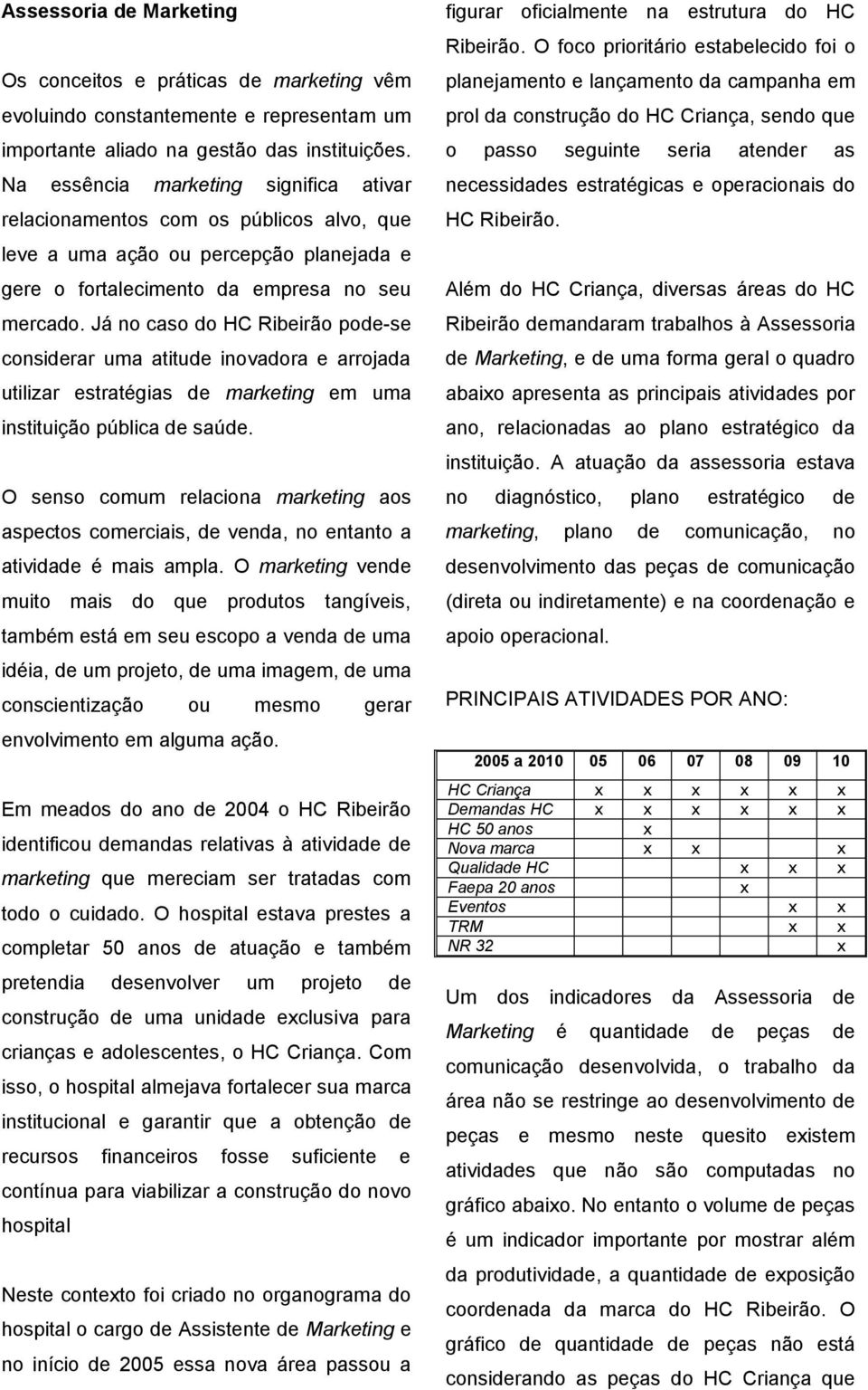 Já no caso do HC Ribeirão pode-se considerar uma atitude inovadora e arrojada utilizar estratégias de marketing em uma instituição pública de saúde.