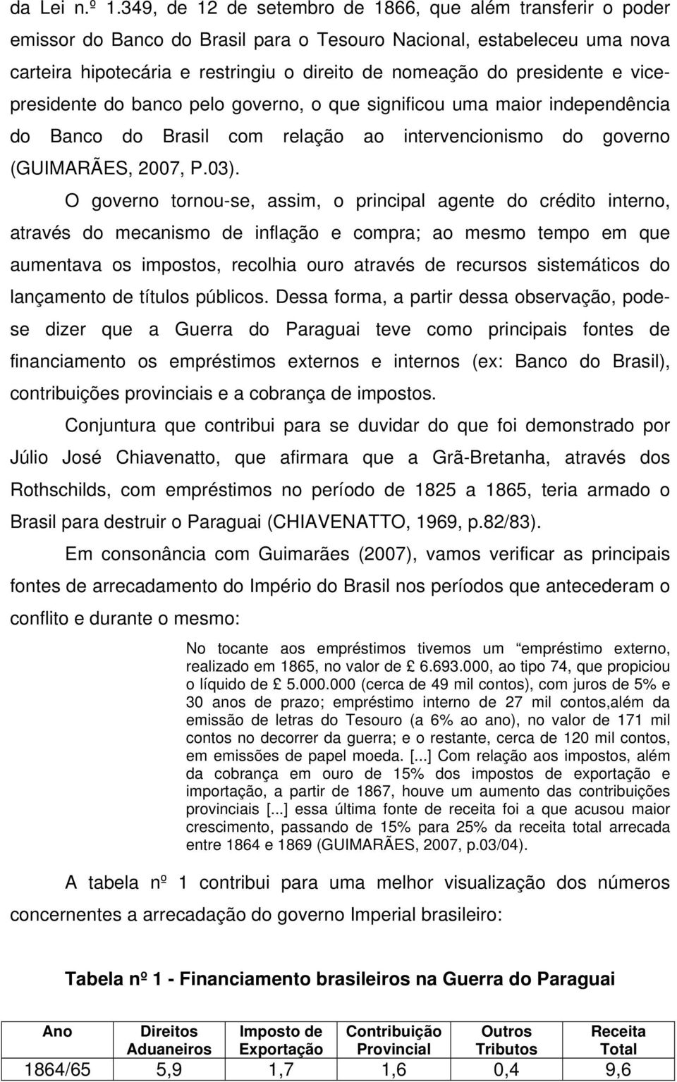 presidente e vicepresidente do banco pelo governo, o que significou uma maior independência do Banco do Brasil com relação ao intervencionismo do governo (GUIMARÃES, 2007, P.03).