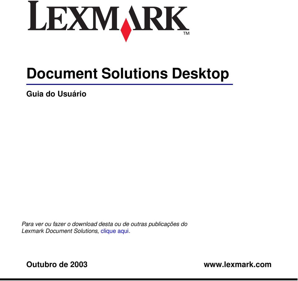 outras publicações do Lexmark Document