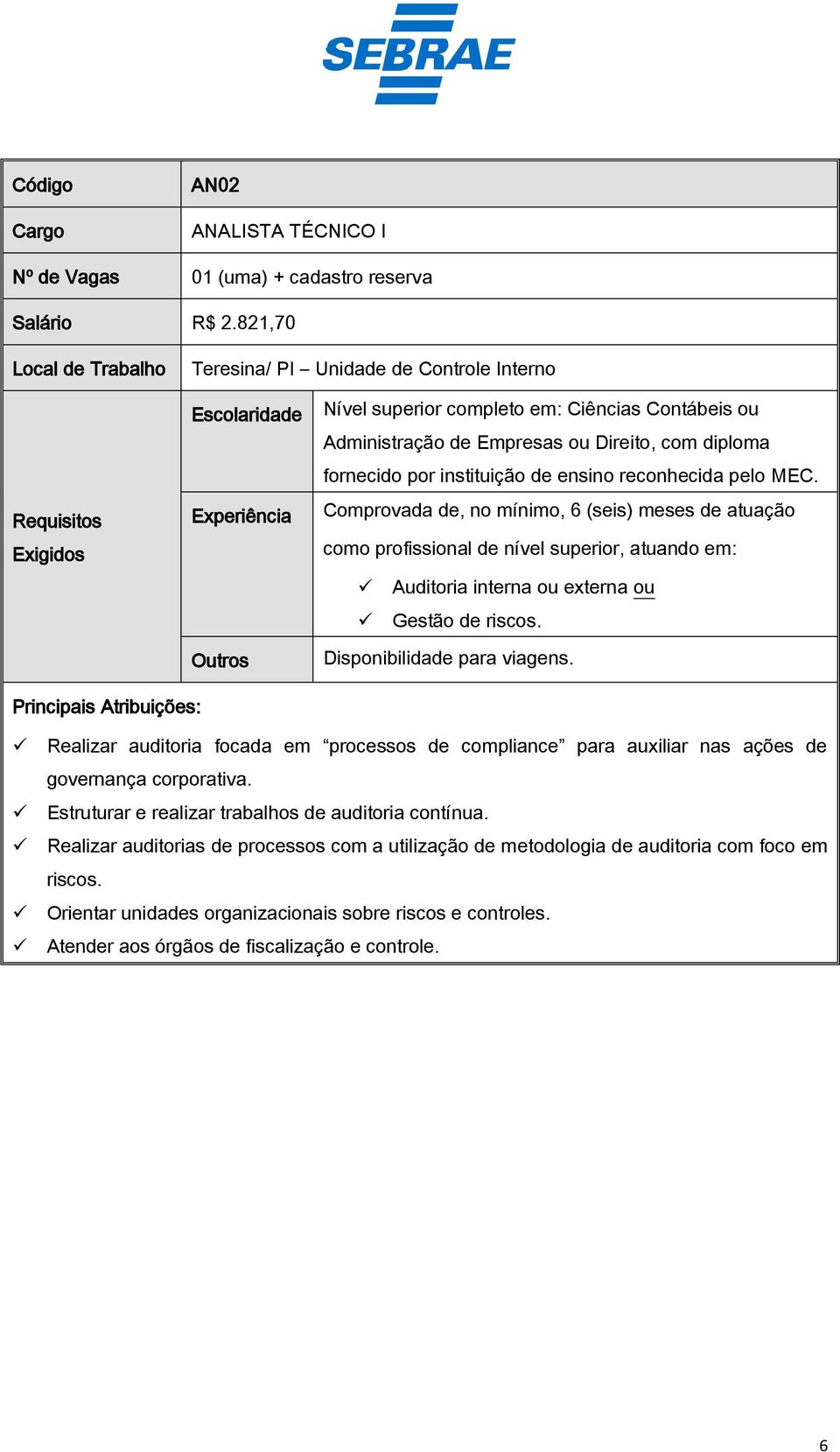 Direito, com diploma fornecido por instituição de ensino reconhecida pelo MEC.