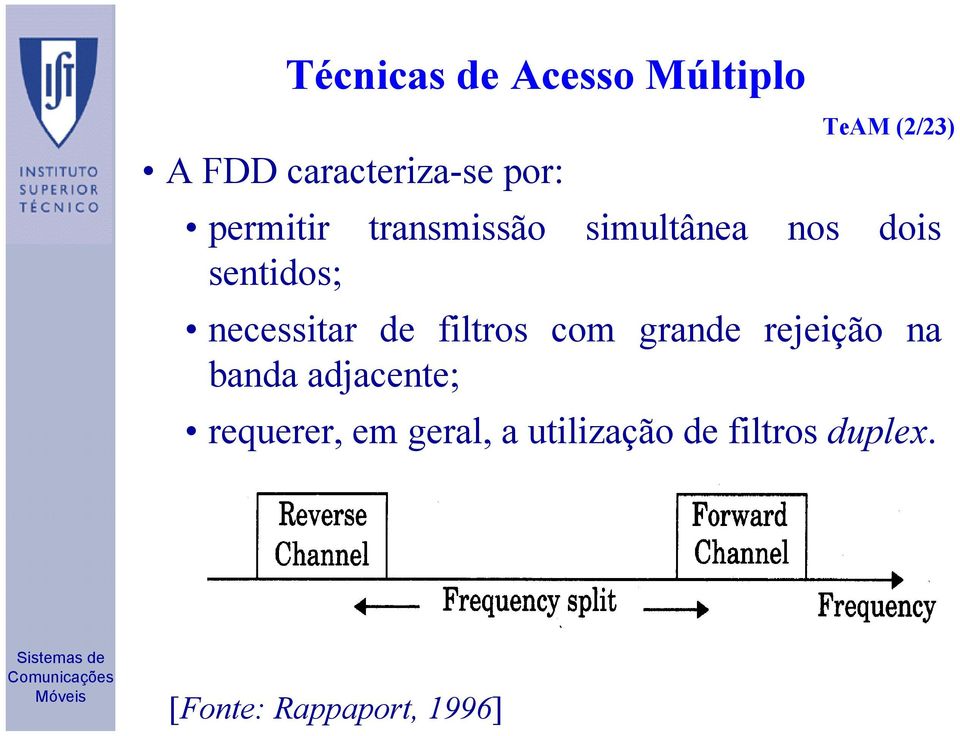 necessitar de filtros com grande rejeição na banda adjacente;