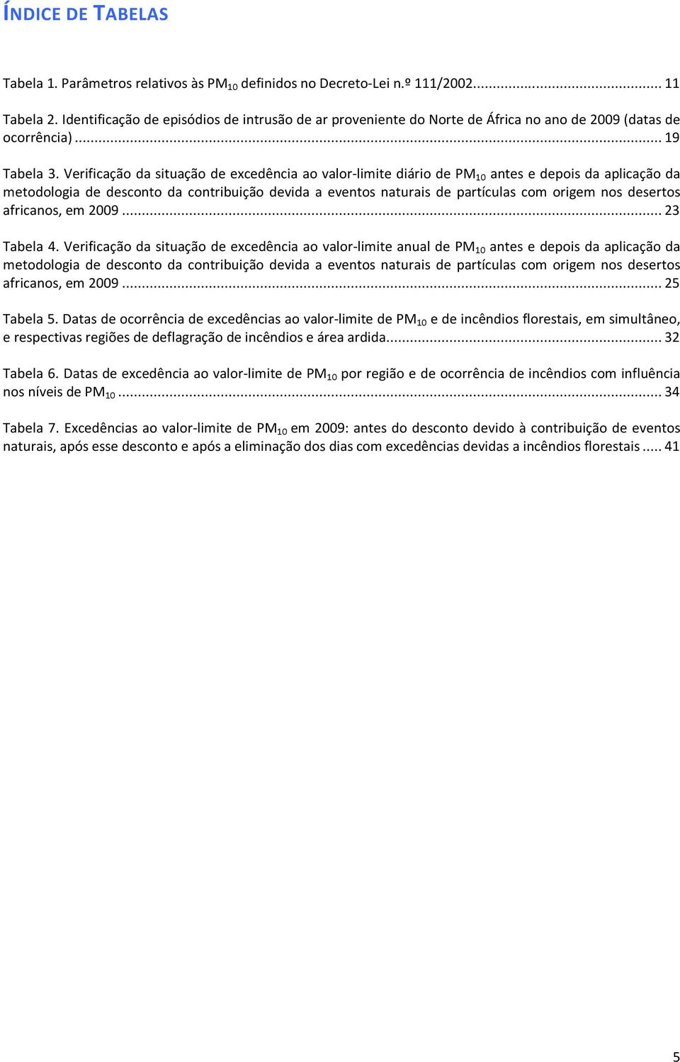 Verificação da situação de excedência ao valor-limite diário de PM 10 antes e depois da aplicação da metodologia de desconto da contribuição devida a eventos naturais de partículas com origem nos