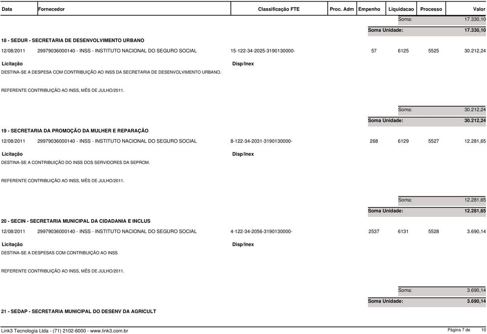 281,65 18 - SEDUR - SECRETARIA DE DESENVOLVIMENTO URBANO 15-122-34-2025-3190130000-57 6125 5525 30.