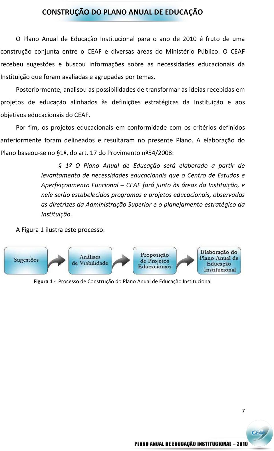 Posteriormente, analisou as possibilidades de transformar as ideias recebidas em projetos de educação alinhados às definições estratégicas da Instituição e aos objetivos educacionais do CEAF.