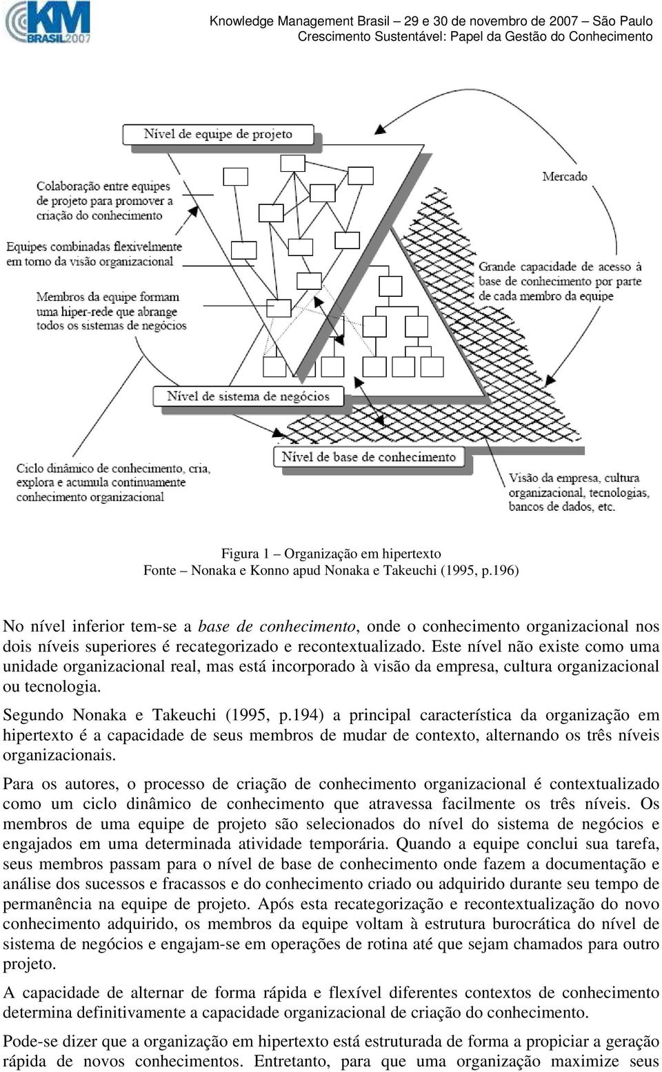 Este nível não existe como uma unidade organizacional real, mas está incorporado à visão da empresa, cultura organizacional ou tecnologia. Segundo Nonaka e Takeuchi (1995, p.