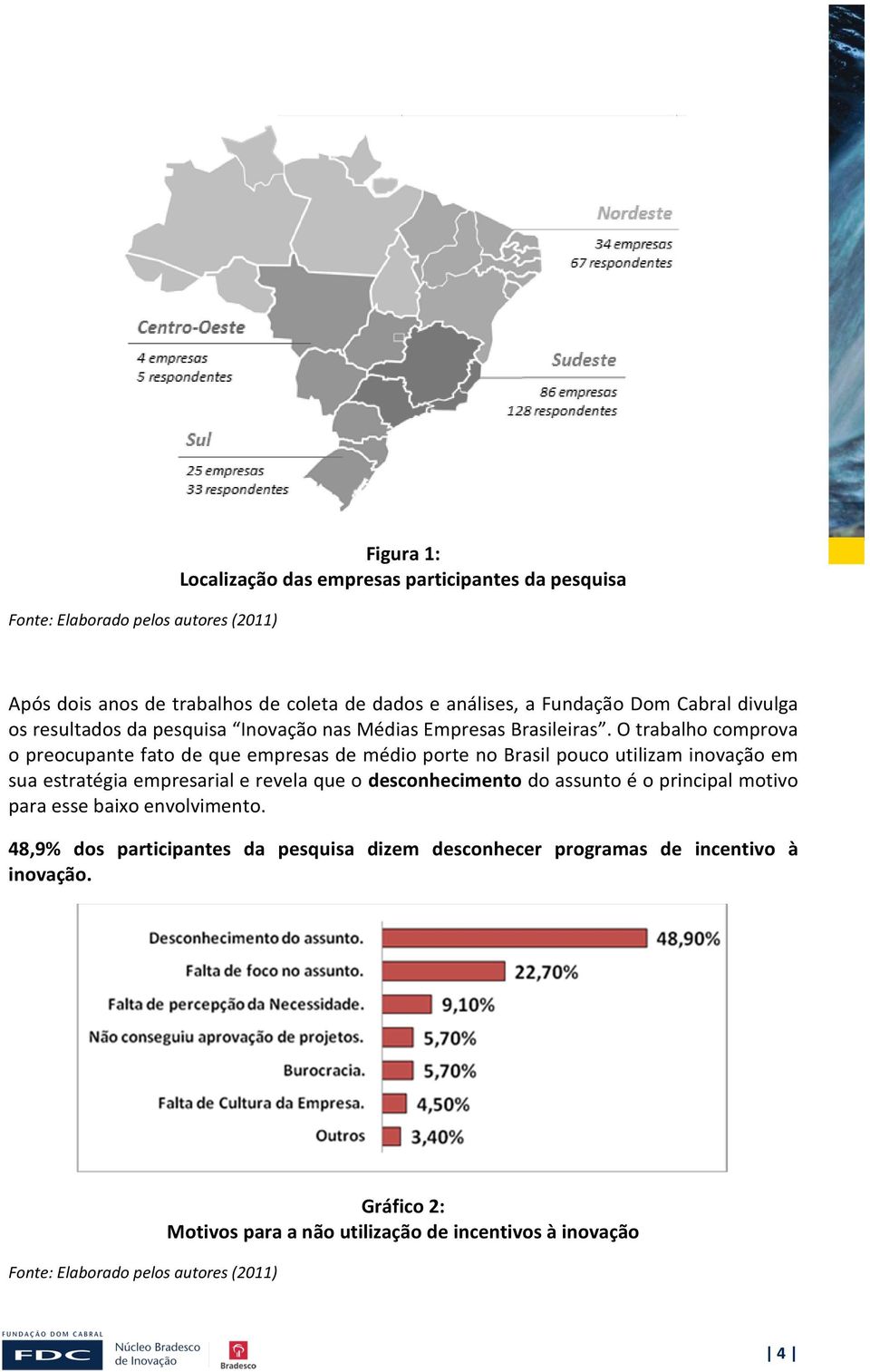 O trabalho comprova o preocupante fato de que empresas de médio porte no Brasil pouco utilizam inovação em sua estratégia empresarial e revela que o