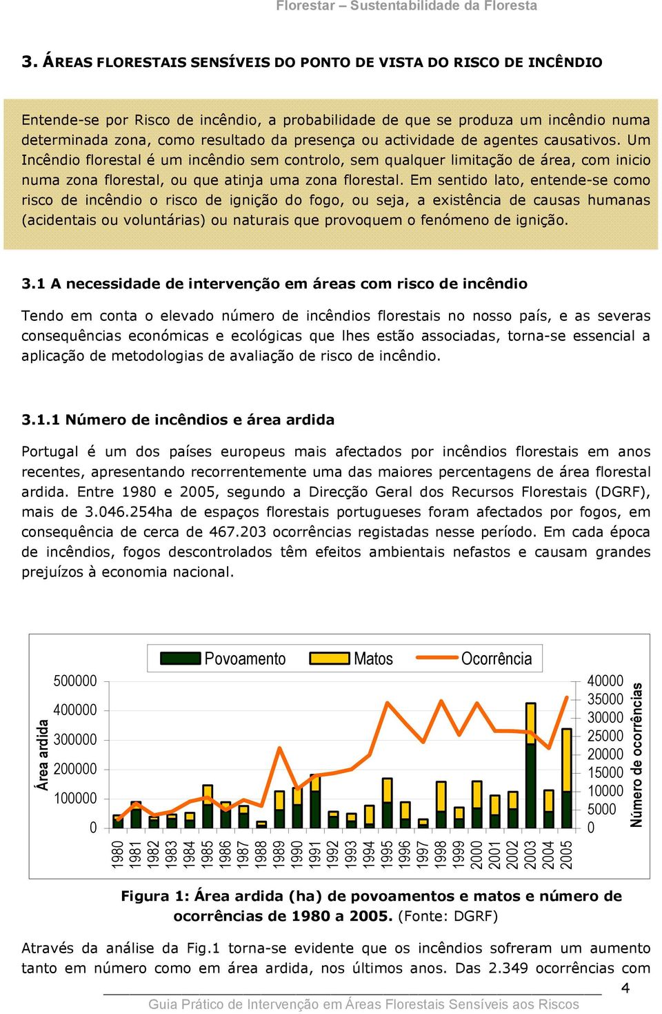 Em sentido lato, entende-se como risco de incêndio o risco de ignição do fogo, ou seja, a existência de causas humanas (acidentais ou voluntárias) ou naturais que provoquem o fenómeno de ignição. 3.