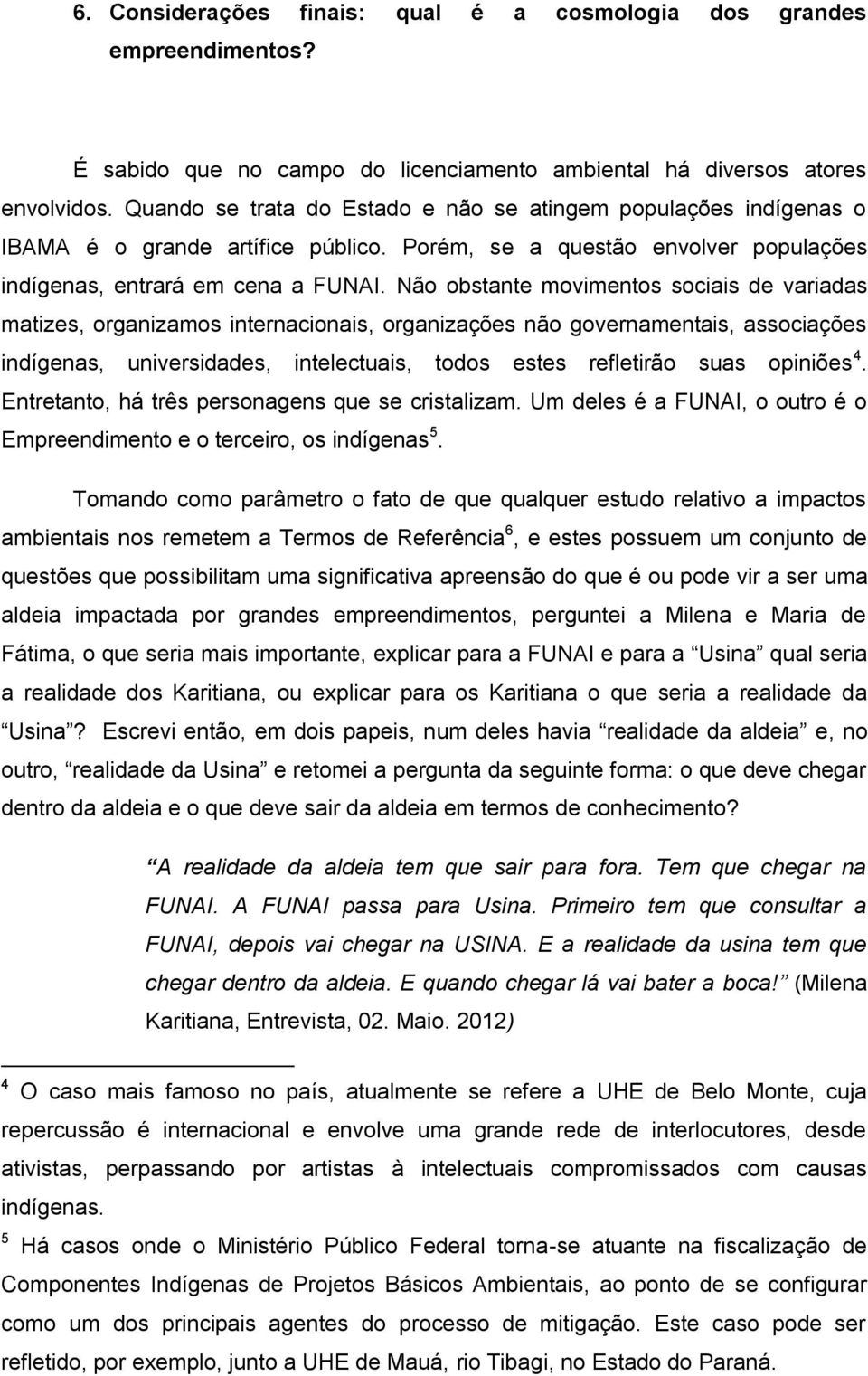 Não obstante movimentos sociais de variadas matizes, organizamos internacionais, organizações não governamentais, associações indígenas, universidades, intelectuais, todos estes refletirão suas