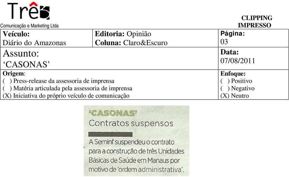 Opinião Coluna: