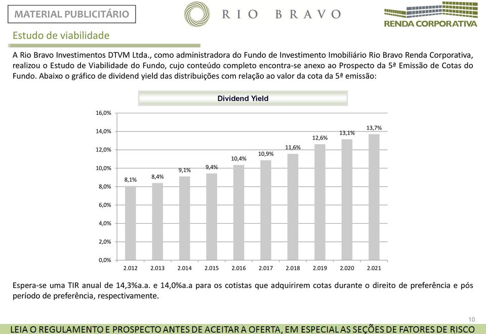 Prospecto da 5ª Emissão de Cotas do Fundo.