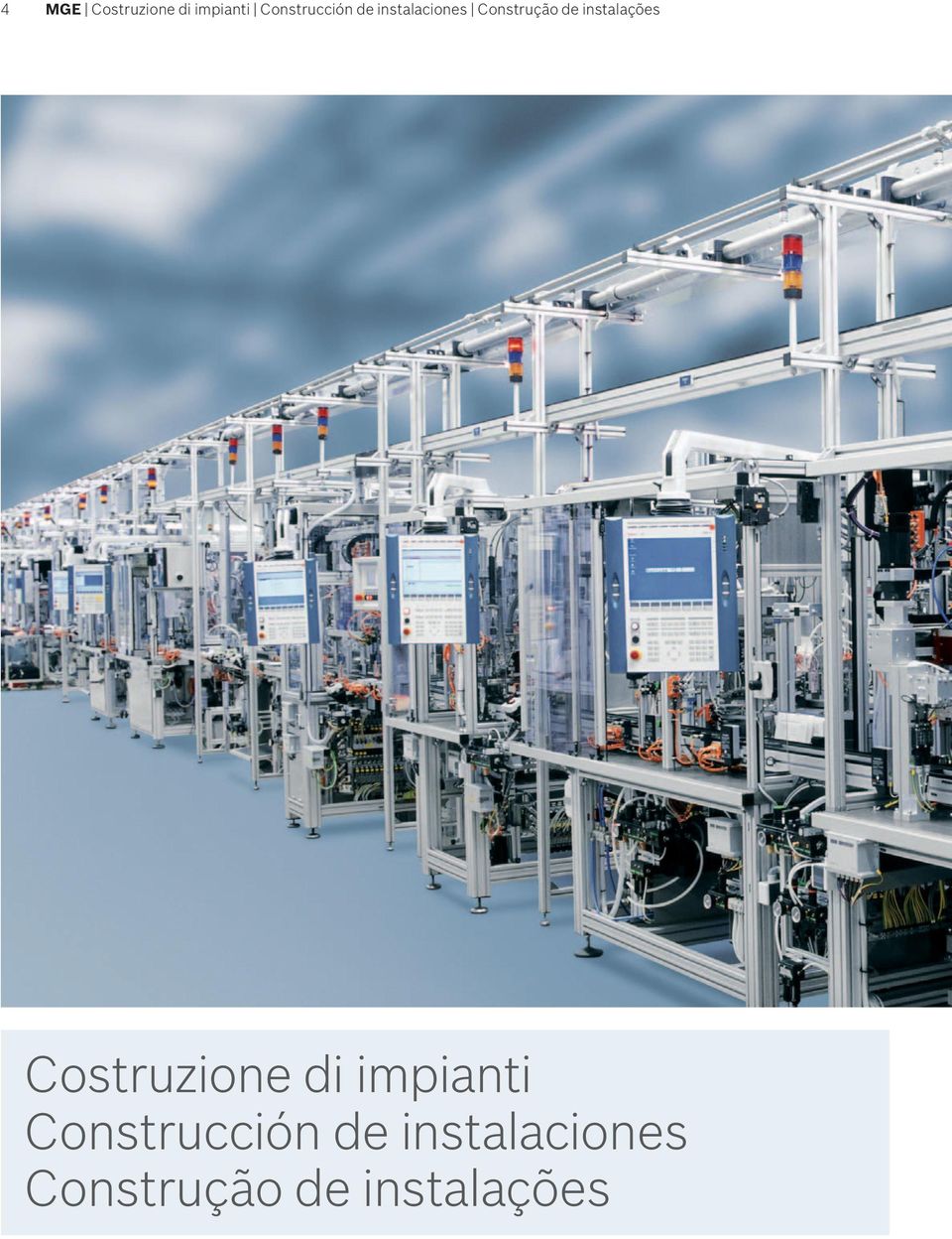 de instalações Costruzione di impianti 