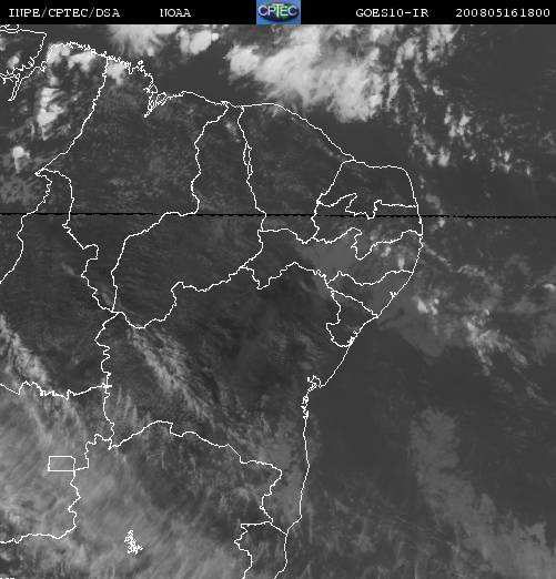 De acordo com as Figuras 33, 34 e 35 as bandas de nuvens estavam mais concentradas na cota leste do Estado de Alagoas e mostra que elas se deslocaram para oeste com uma inclinação de SE/NO se