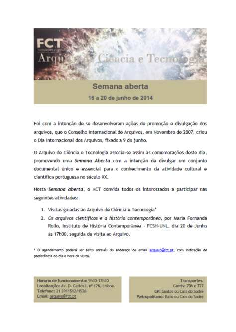 4) "Arquivos Paroquiais - o registo sacramental a arquivo de arquivos", pela Dra. Alexandra Xisto (Entrada livre) Local: Biblioteca Municipal de Silves Data: 21.Junho.2014, 15h00 Link: https://www.