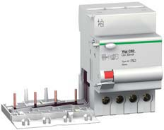 Proteção diferencial Bloco diferencial Vigi Vigi C60 / Vigi C0 / Vigi NG Sensibilidade de 30 ma, 300 ma e A Classe AC b tensão máxima de emprego nominal: 30 4 V CA b corrente nominal: v A para