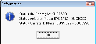 3.11. Será mostrada a tela abaixo com as informações no formato XML que serão enviadas para o sistema da DBTrans.