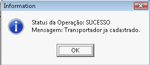 2.8. Será mostrada a tela abaixo com as informações no formato XML que serão enviadas para o sistema da DBTrans.