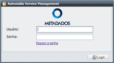 EFETUANDO LOGIN EFETUANDO LOGIN Abertura e gerenciamento dos chamados é realizado através do link:?site: http://suporte.metadados.com.