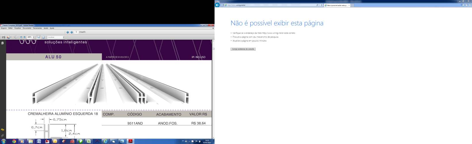 Cremalheira embutir Cremalheira sobrepor C r e m a l h e i r a e m b u t i r Proporciona um ambiente clean com alto grau de flexibilidade para merchandising.