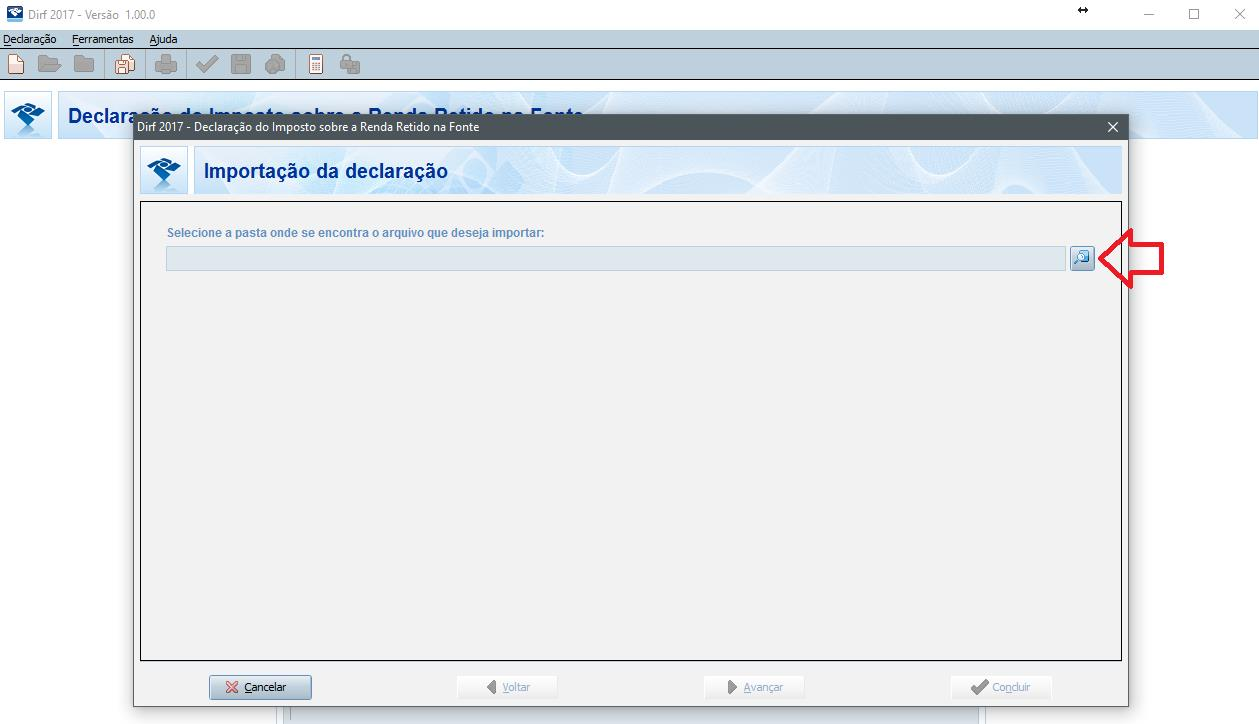 ATRAVÉS DA DIRF 2017 No programa Dirf 2017 selecionar o item Importar Dados conforme tela abaixo.