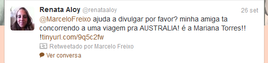 Algumas mensagens foram enviadas diretamente a amigos e familiares, como os recados para a filha, com quem Freixo se comunicava constantemente pelo Twitter.