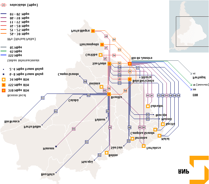 Essa infra-estrutura nacional, também chamada de backbone RNP2, constitui a rede acadêmica brasileira, que viabiliza a interação entre pessoas e recursos no País e no exterior.