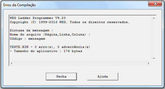 Estas configurações podem ser transmitidas ao CFW pelo botão Download. Resumo das Principais Funções do WLP 5.