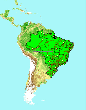 7. Manipulando os mapas Depois de adicionar mapas e imagens é possível ajustar a visualização conforme as necessidades do usuário, aproximando ou afastando os temas.