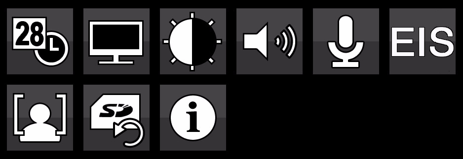 Como aproveitar ainda mais a sua filmadora Como acessar o menu de configurações Pressione o botão Configurações para acessar o menu Configurações.