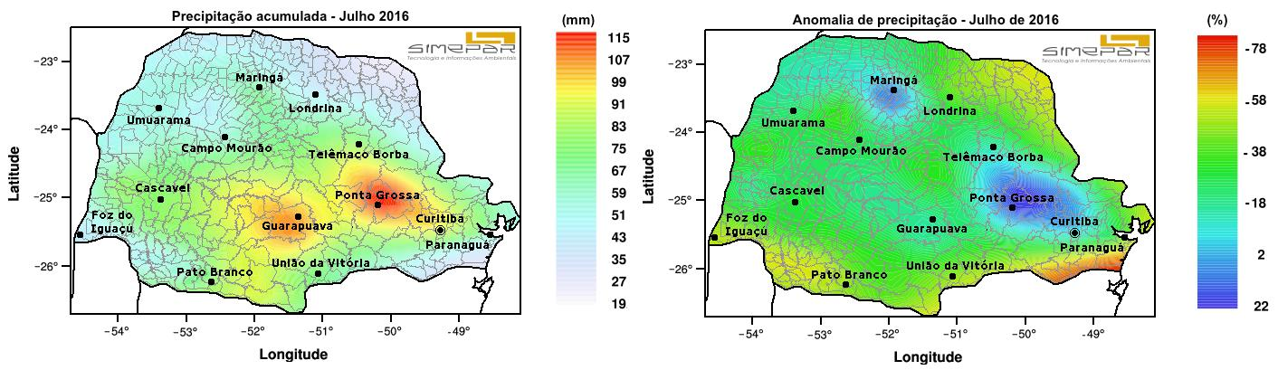 ingressaram do Paraguai em direção ao oeste do PR. O frio retornou com força no dia 20 e a atmosfera se manteve resfriada até o dia 25.