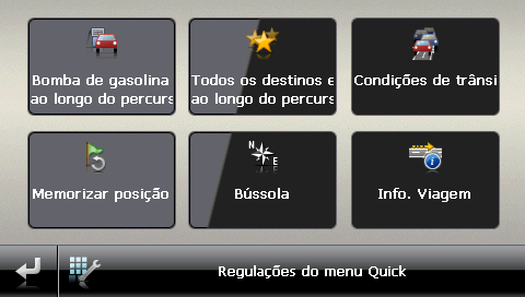 Adaptar as regulações Unidade Tdas as indicações d percurs sã medidas num frmat métric. Os anúncis e as indicações de distância sã baseads n frmat quilómetr/metr.