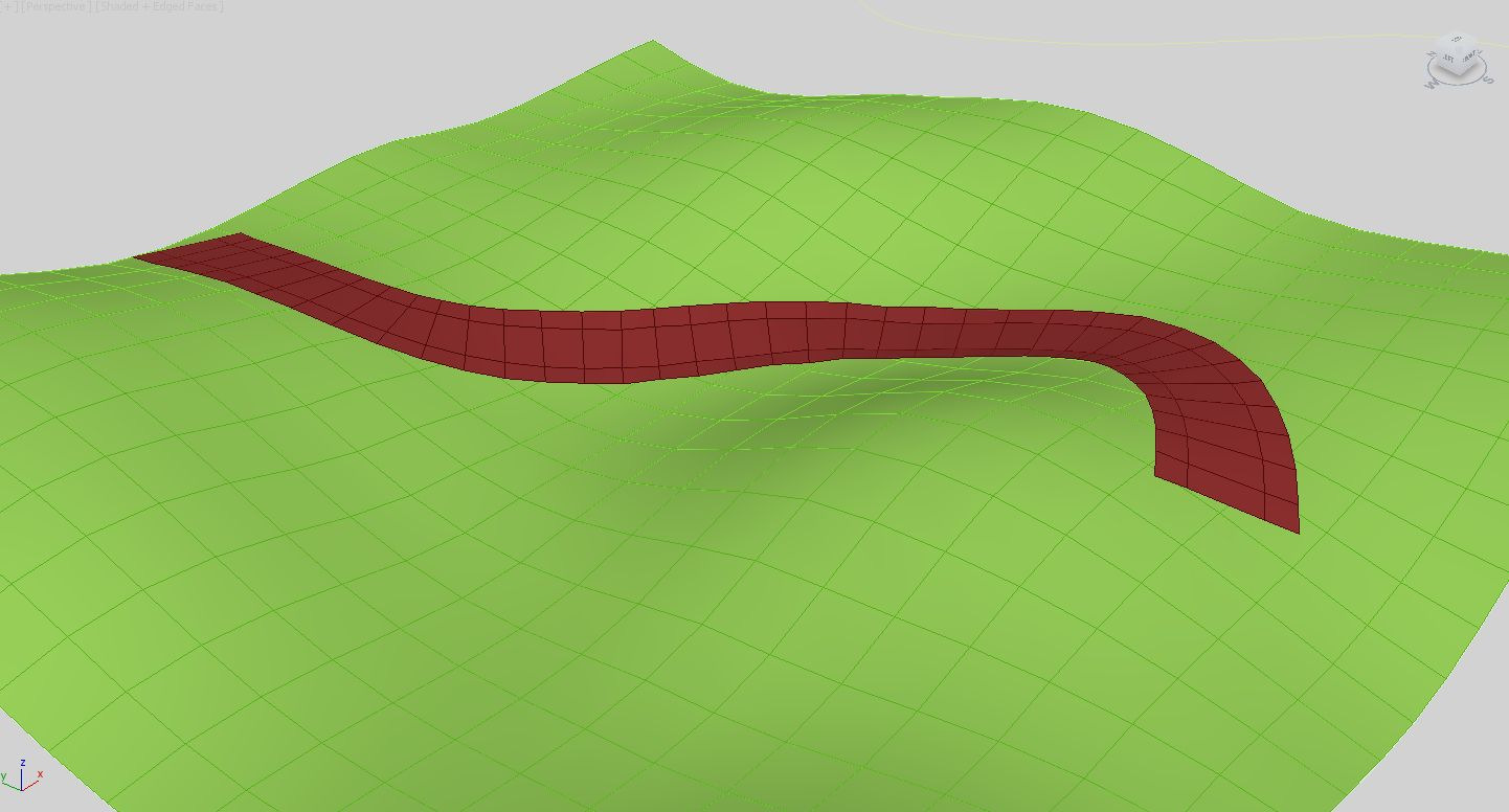 47 uma linha curva que será o caminho, uma linha reta onde iremos aplicar algumas configurações e uma pequena linha subdividida em 3 partes como mostra a figura abaixo. (Obs.