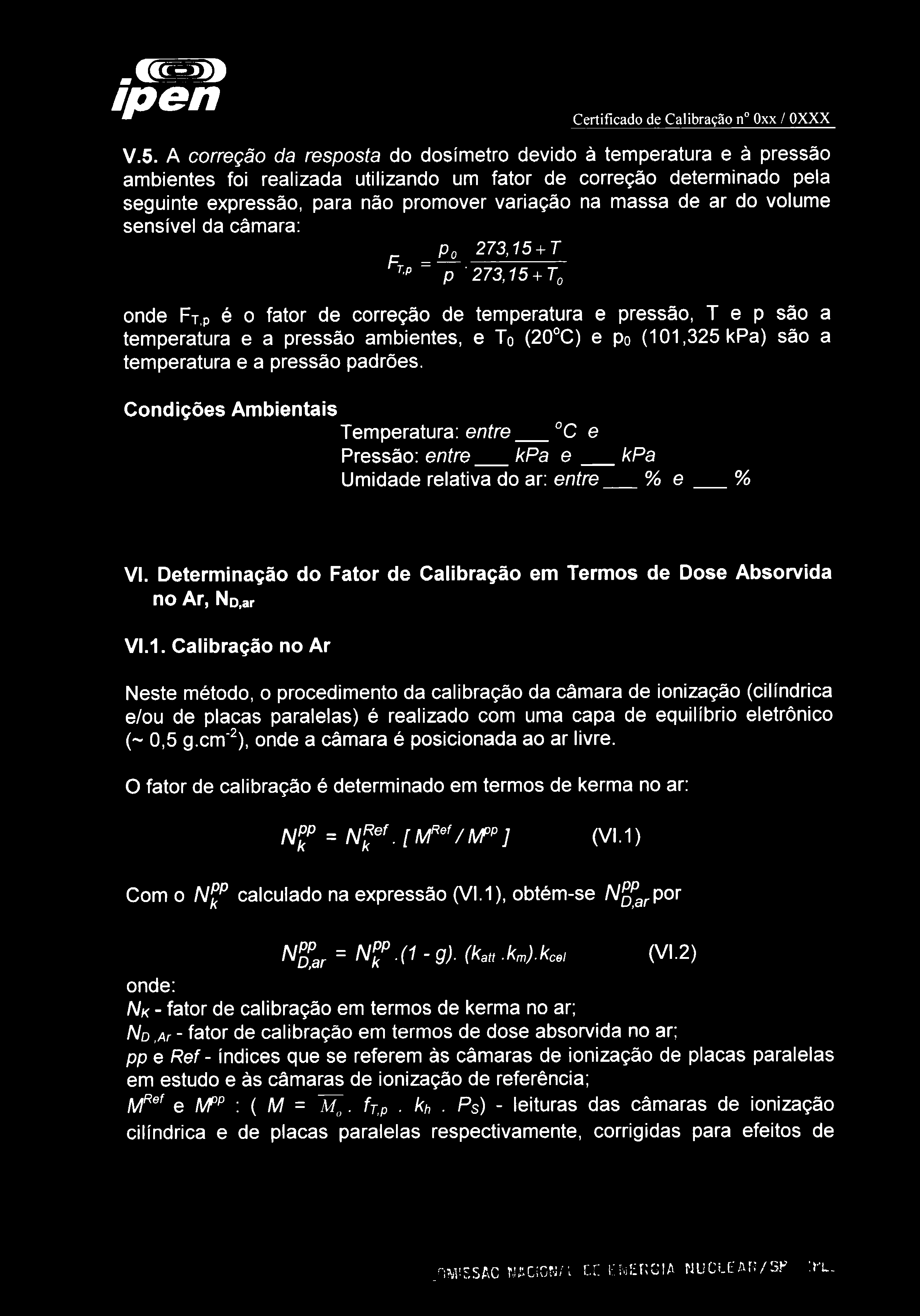 ipen Certificado de Calibração n Oxx / OXXX V.5.