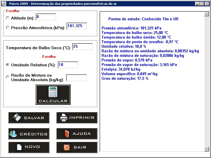 264 Psicro 2009 Programa Computacional para Determinação das Propriedades.
