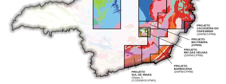 MAPEAMENTOS GEOLÓGICOS EM MINAS GERAIS CPRM-UFMG Escala 1:100.