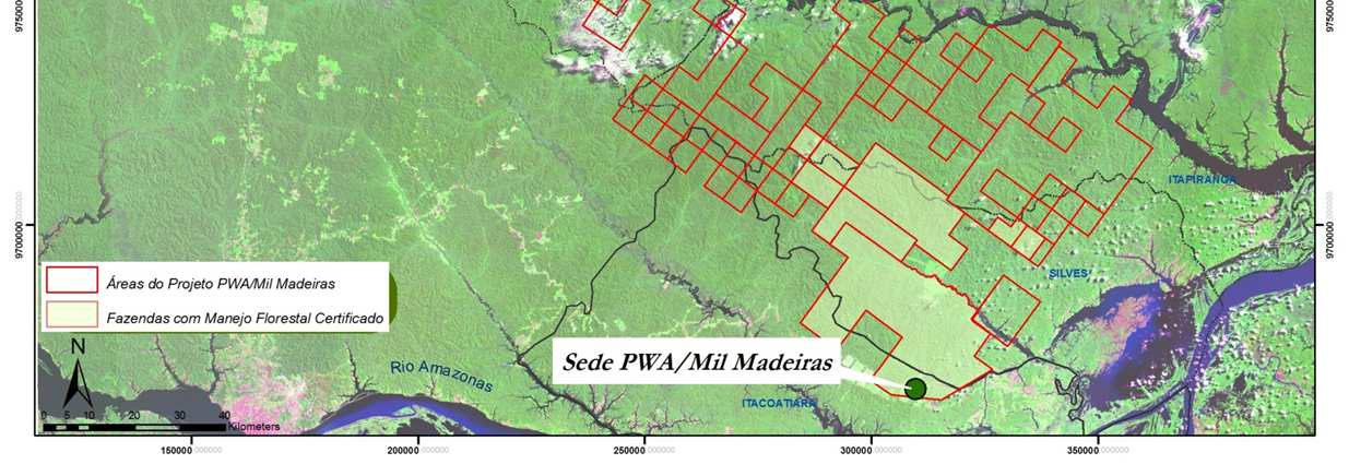 Descrição do Empreendimento As áreas que integram o projeto Precious Woods Amazon, atualmente somam 506.736,60 hectares, todas no Estado do Amazonas.