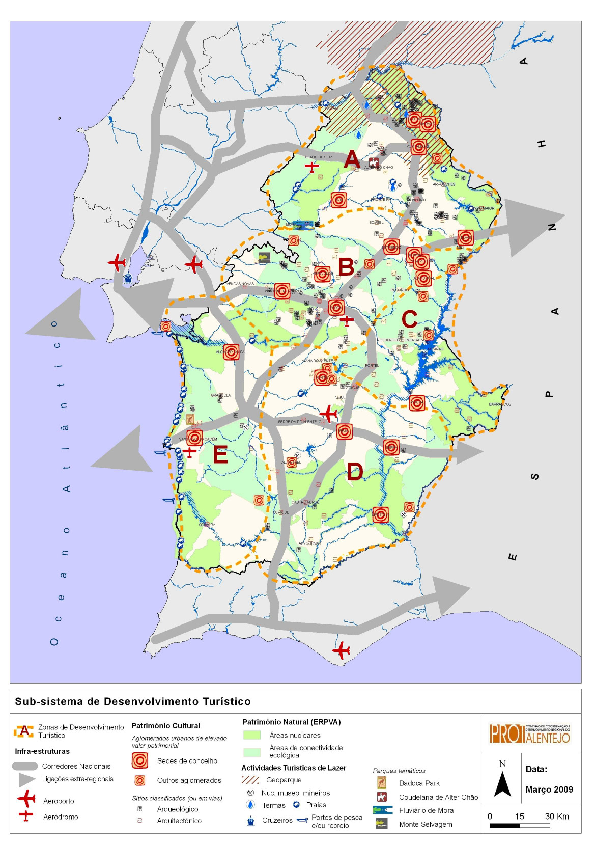 (aprvad pela RCM n.º 53/2010, de 2 de agst, retificada pela Decl. Retif. n.º 30-A/2010, de 1 de utubr, que republica Anex I da RCM) ÂMBITO TERRITORIAL Da NUTS II Alentej: NUTS III Alentej Litral, Alt Alentej, Alentej Central e Baix Alentej.