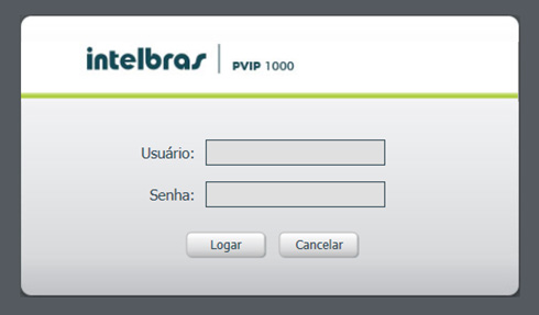 1. Acesso ao servidor SIP. Acesse o browser e digite o endereço de seu servidor SIP. 10.0.0.253 (padrão de fábrica). 2. Acesso ao servidor. Digite seu usuário e senha.