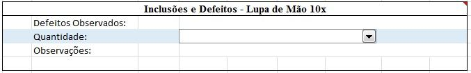 2.4 Inclusões e Defeitos Analisados Nesta etapa de análise são realizados três procedimentos em equipamentos diferentes, são eles: lupa de mão com aumento 10x, lupa binocular, microscópio gemológico.