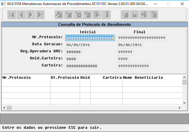 4) No TOTVS12, acesse o programa Manutenção Autorização Guias.