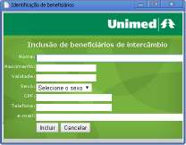 Intercâmbio - Beneficiários de outras Unimed s: No primeiro atendimento dos beneficiários de outras Unimed s é obrigatório o uso do cartão, para o cadastro do beneficiário no sistema autorizador,