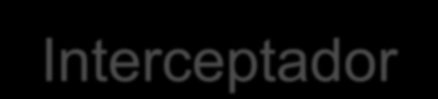 Middleware Interceptador Uma chamada remota a objeto é realizada em três etapas: Um objeto A utiliza localmente uma interface