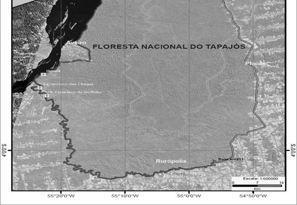 10 054º 58 22,1 W) é uma área cuja inclinação topográfica é superior a 45º, a qual foi destinada a ser uma Área de Preservação Permanente (APP) de floresta primária (E. M.