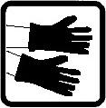156 e) Pictograma 5 Figura 60: luvas Uso de luvas impermeáveis para proteger as mãos do contato com agrotóxicos.